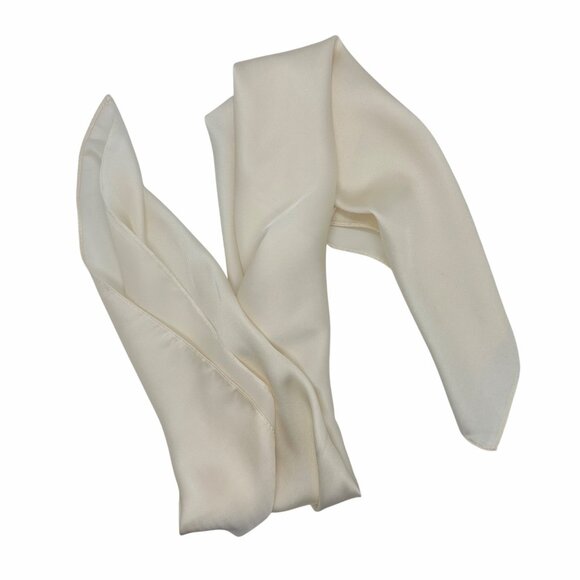 ✨Elegant Bandana Square Silky Scarf Beige Solid Soft Wrap Versatile Shawl Wrap✨ - Picture 2 of 4